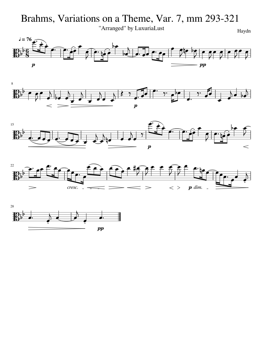 Brahms Variations on a Theme Var 7