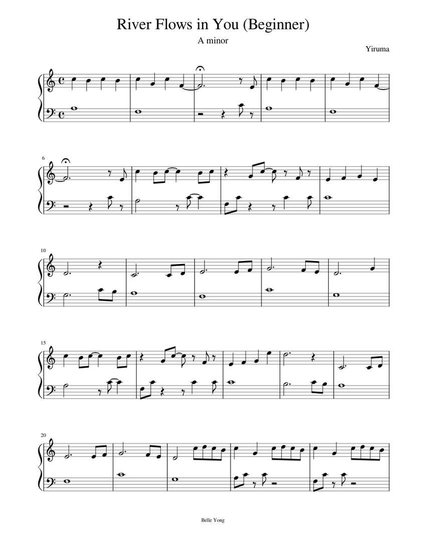 River Flows in You Beginner Sheet music for Piano (Solo) | Musescore.com