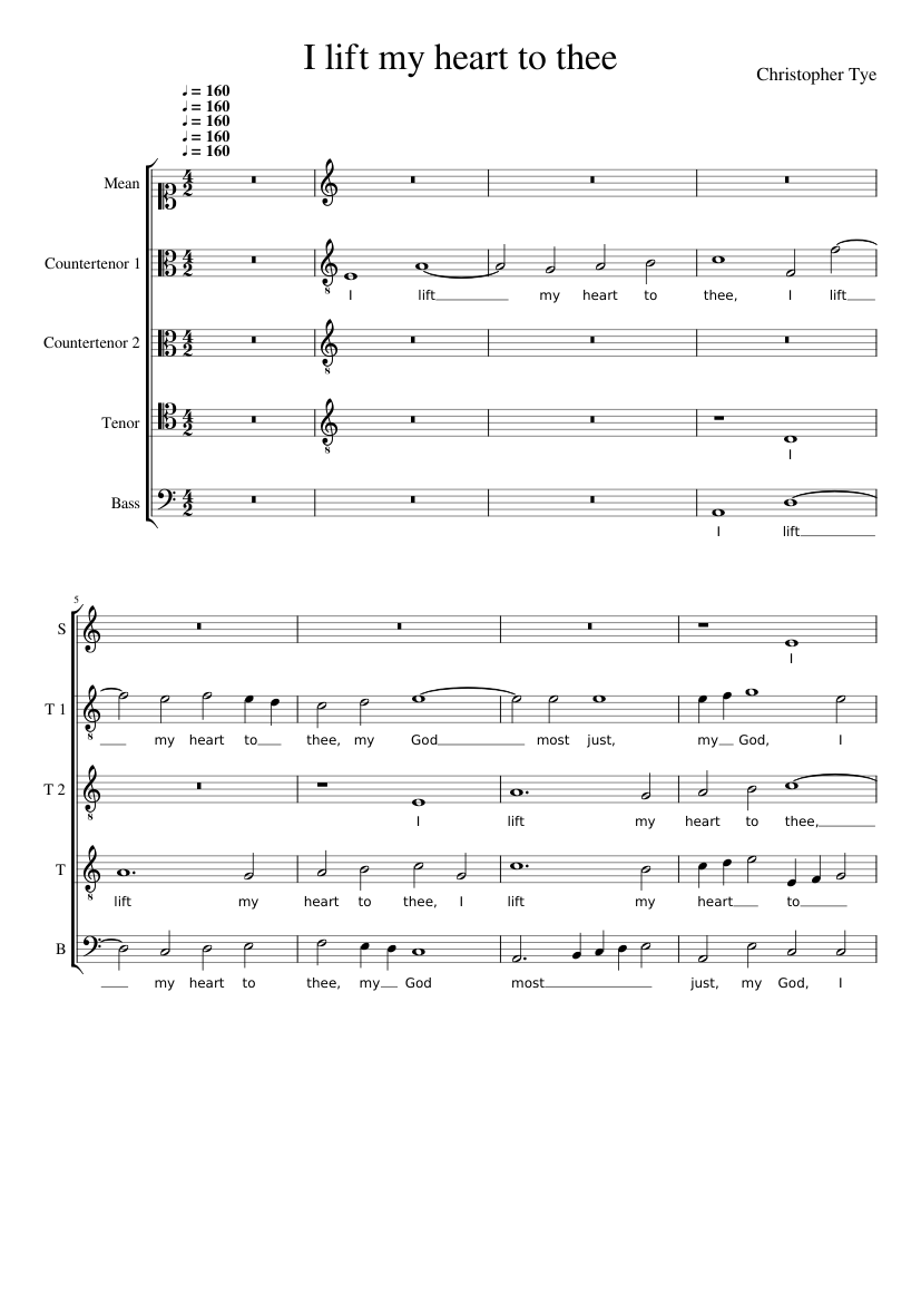 I lift my heart to thee