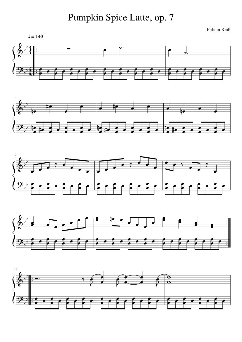 Pumpkin Spice Latte op. 7