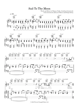 Free Sail To The Moon by Radiohead sheet music | Download PDF or print on  Musescore.com