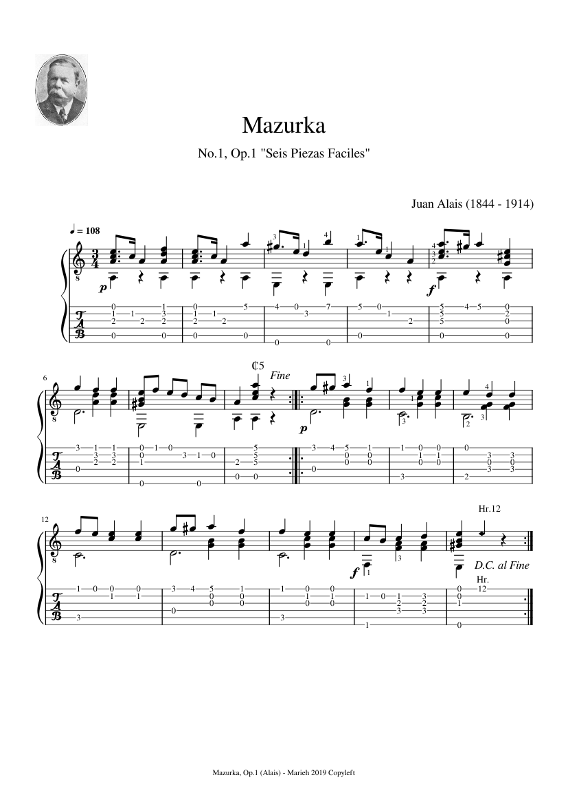 Mazurka Op.1 No.1