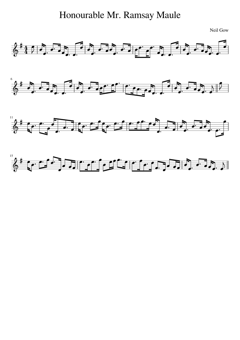 Honourable Mr. Ramsay Maule