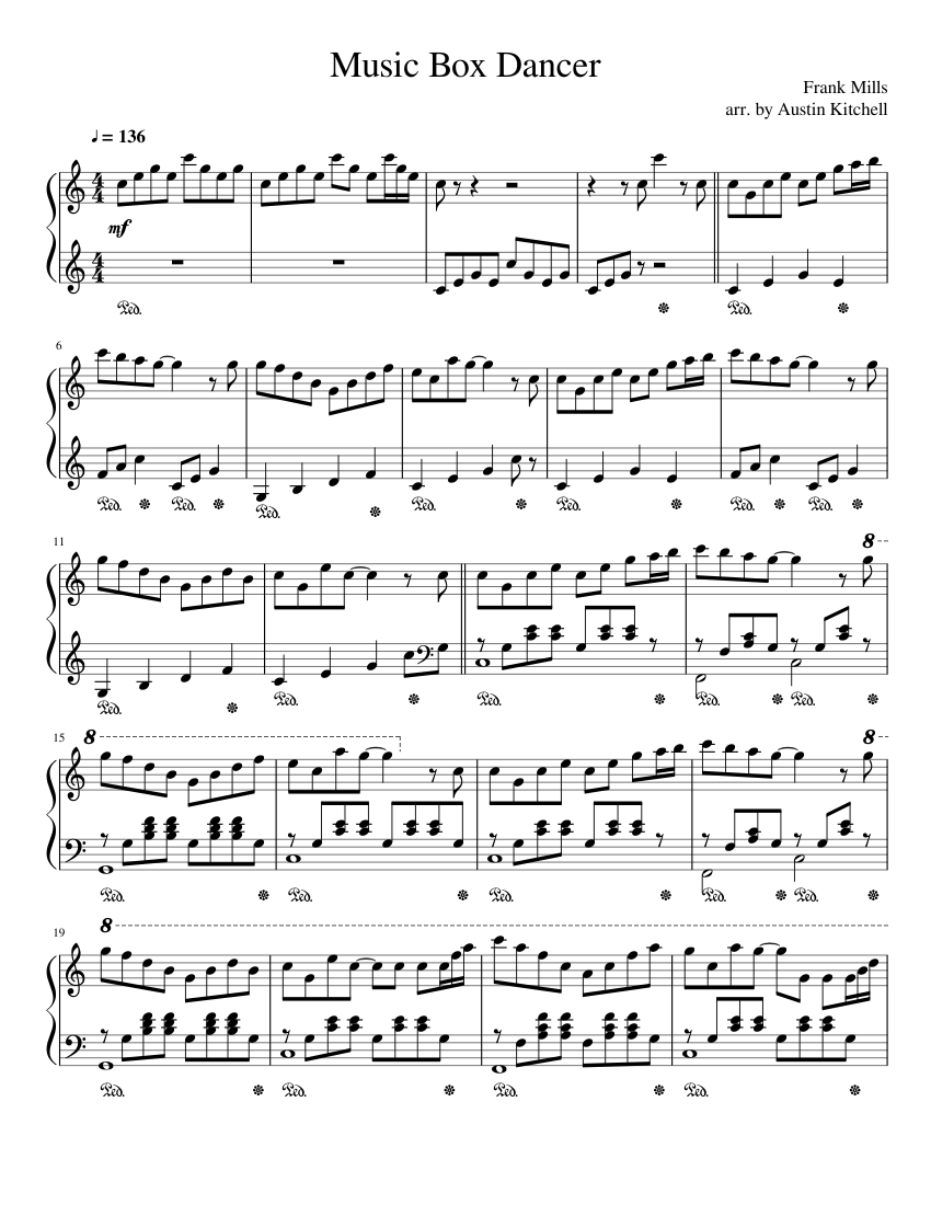 Music Box Dancer Sheet Music for Piano (Solo) | MuseScore.com