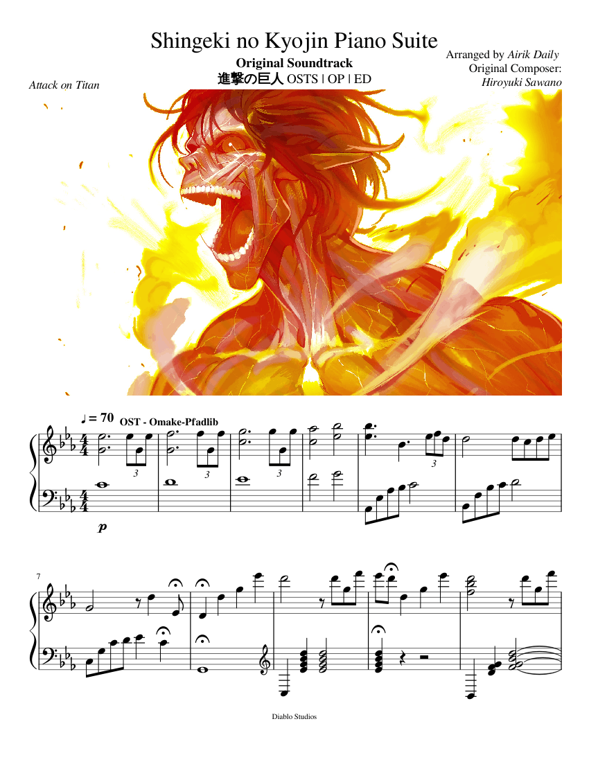 Attack on Titan Piano Suite 957 Measures [DONE] - [31 minutes