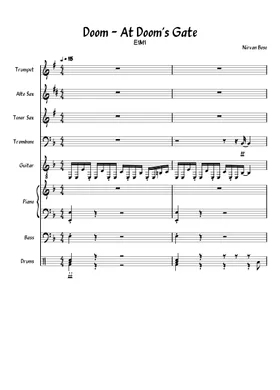 Relief – Doom (tabs) Sheet music for Guitar, Bass guitar, Drum group (Mixed  Trio)