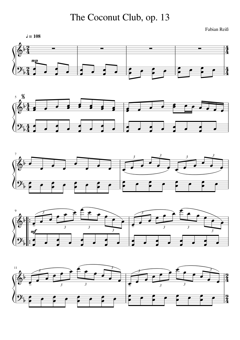 The Coconut Club op. 13