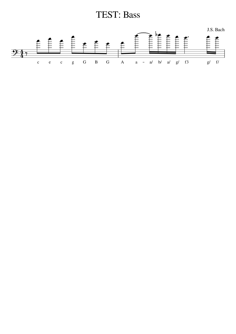 TEST: Bass
