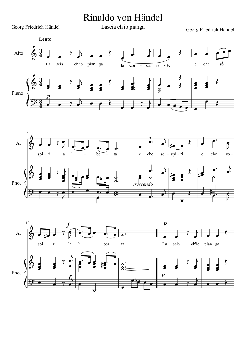 私を泣かせてください 楽譜 ピアノ (ソロ) | MuseScore.com