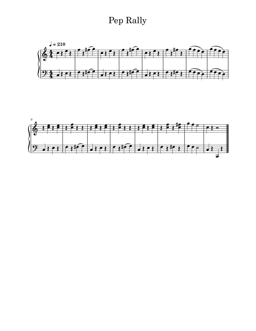 Pep_Rally Sheet Music For Piano (Solo) | Musescore.com