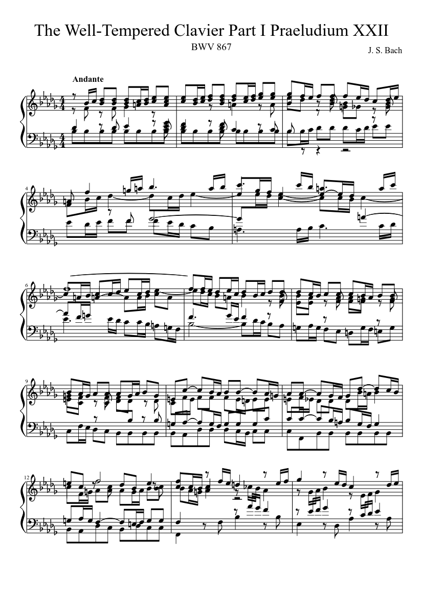 Prelude and Fugue in B-flat minor BWV 867