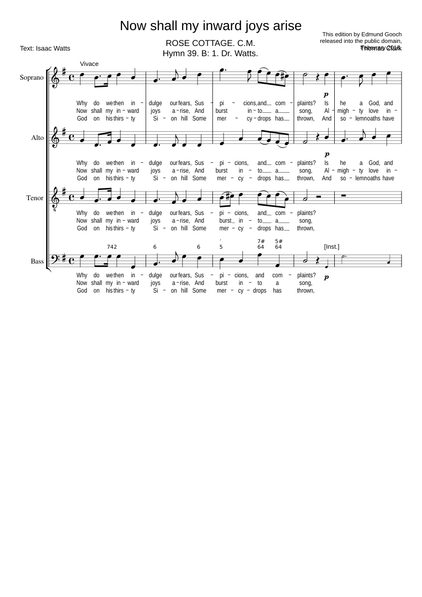 Now shall my inward joys arise