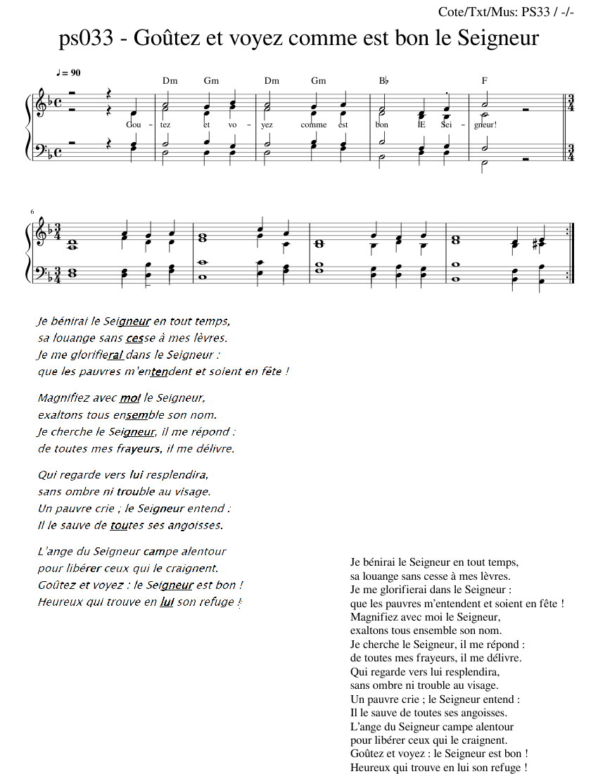 Goutez et voyez comme est bon