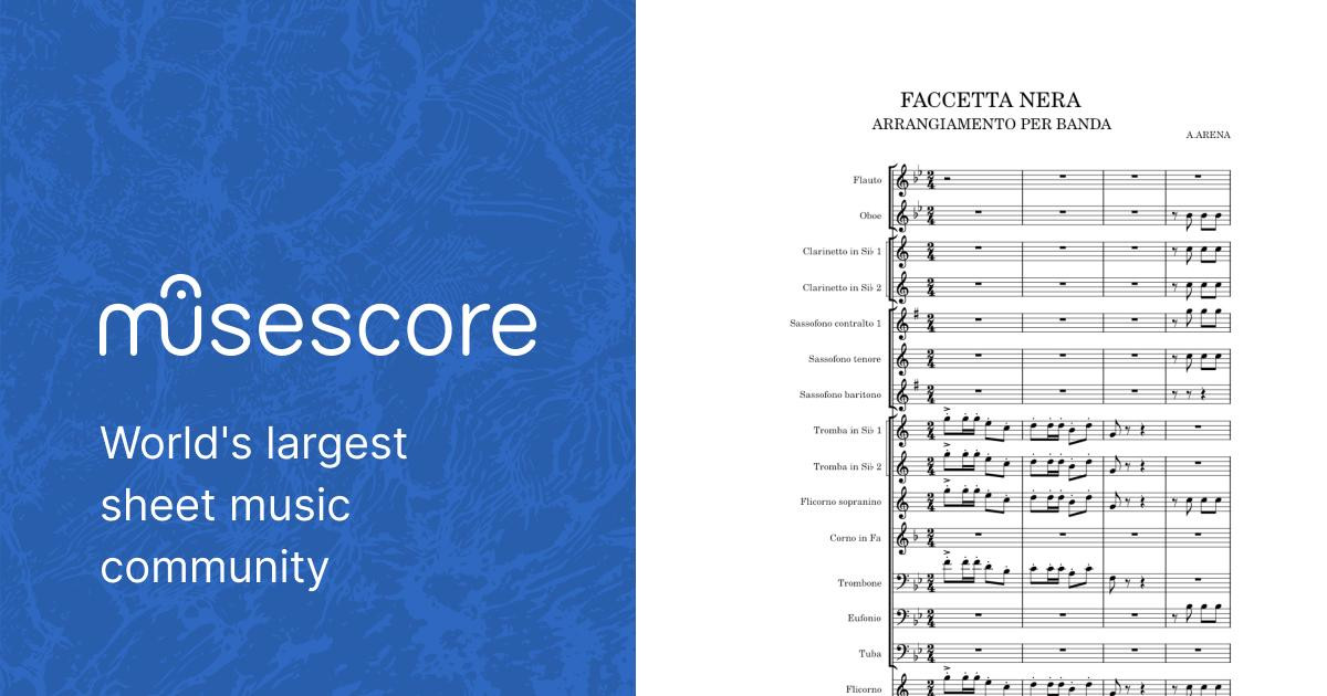 FACCETTA NERA 22222 Sheet music for Trombone, Euphonium, Tuba, Flugelhorn &  more instruments (Mixed Ensemble) | Musescore.com
