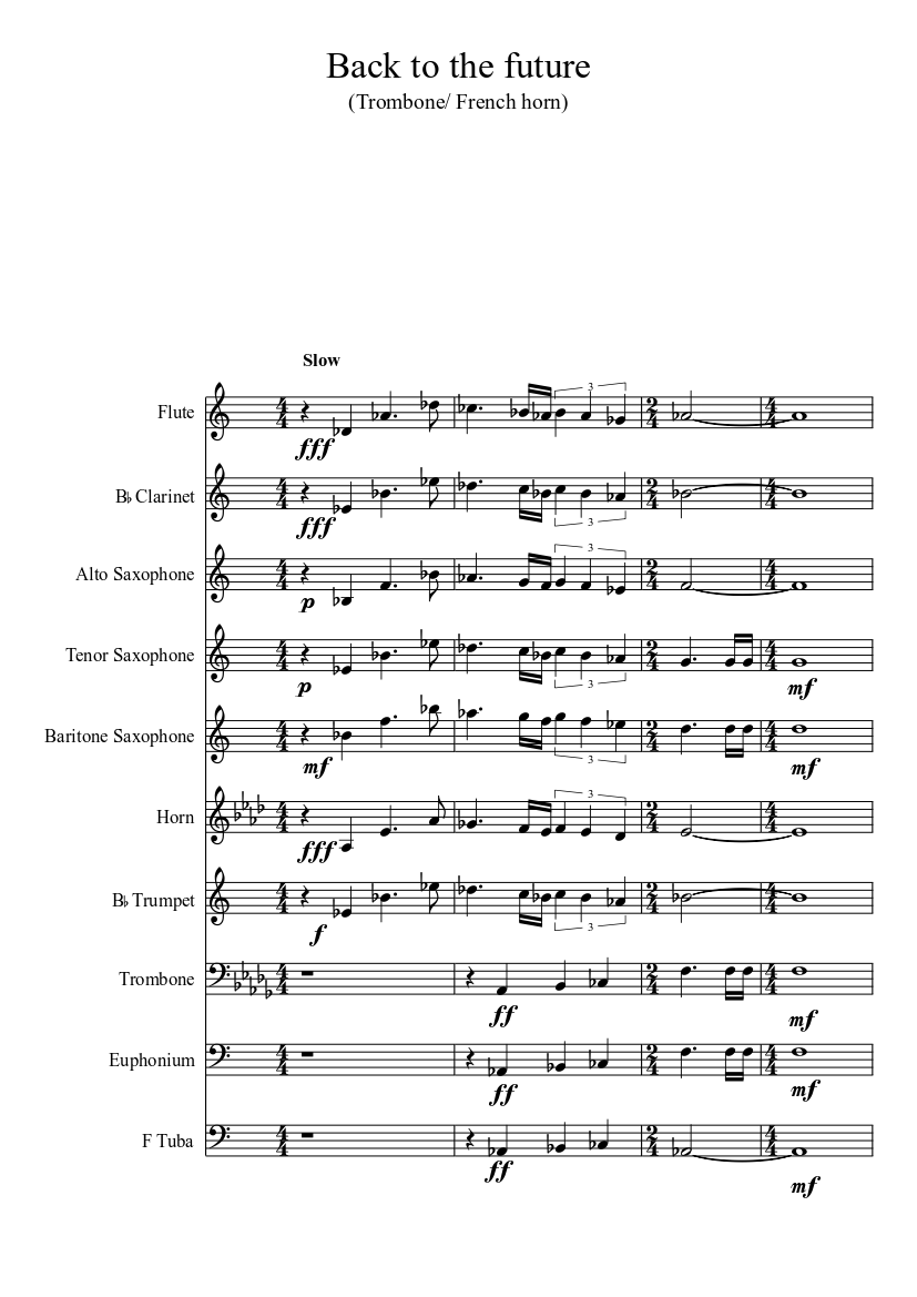 吹奏楽　楽譜　BACK TO THE FUTURE バック・トゥ・ザ・フューチャー（メイン・テーマ） (フレックス