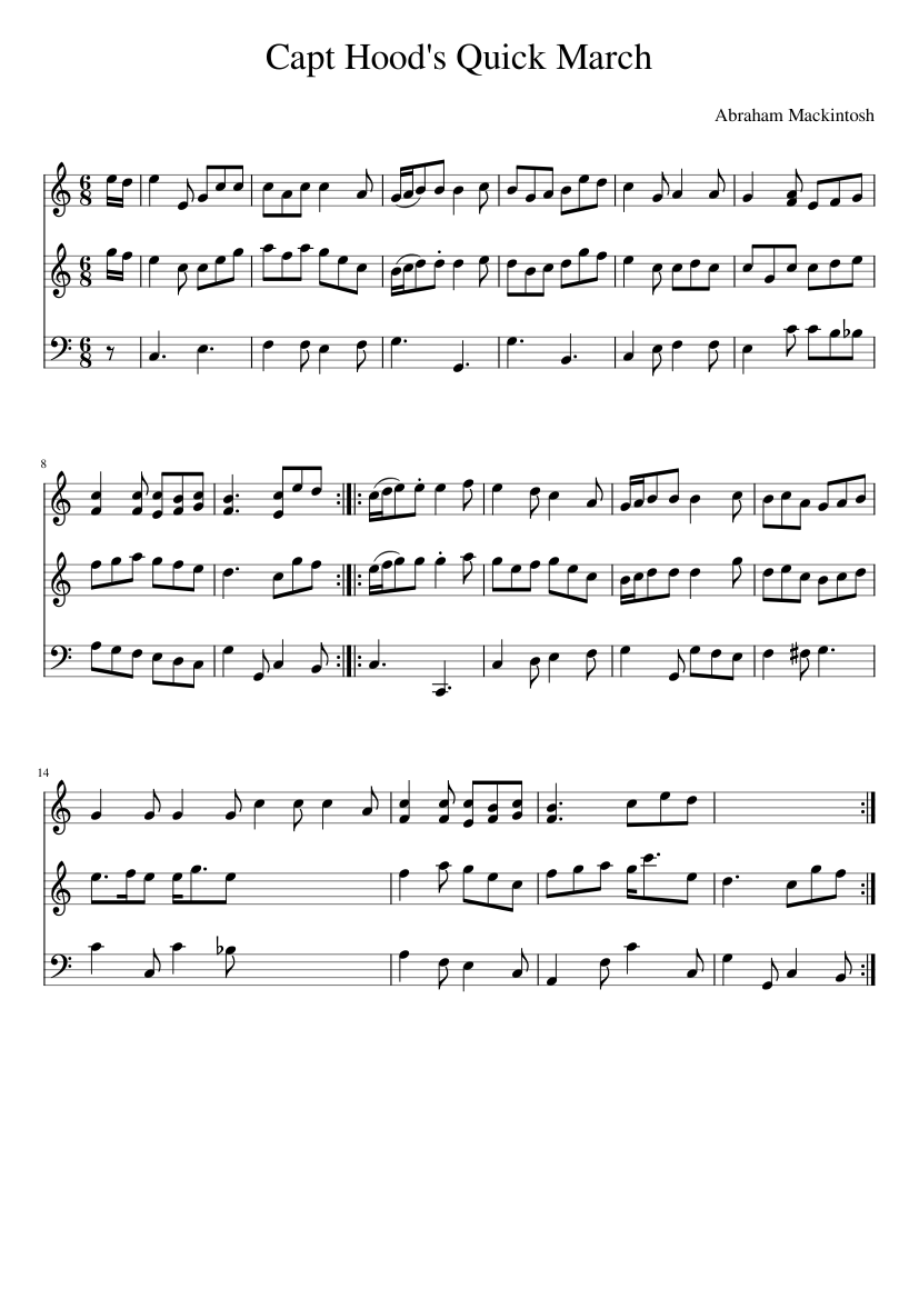 Capt Hood's Quick March
