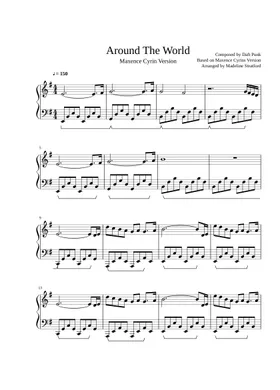 Free Around The World by Daft Punk sheet music | Download PDF or print on  Musescore.com