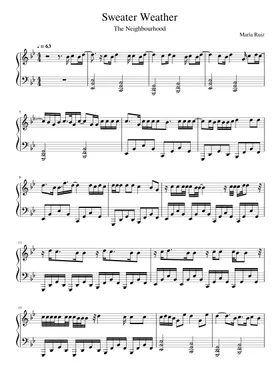 Sweater Weather - C Instrument Sheet Music to download and print
