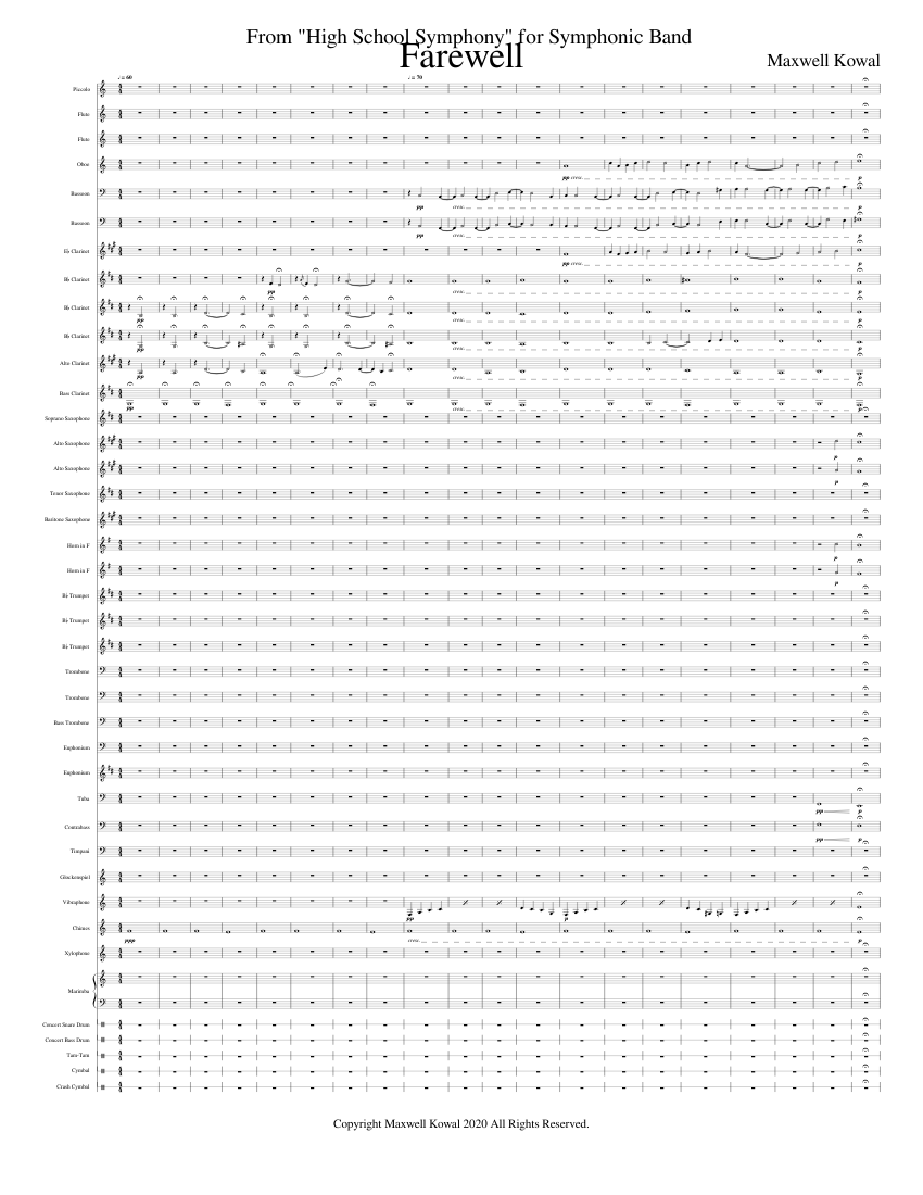 Farewell (Unfinished Score Work in Progress) Sheet music for Trombone ...