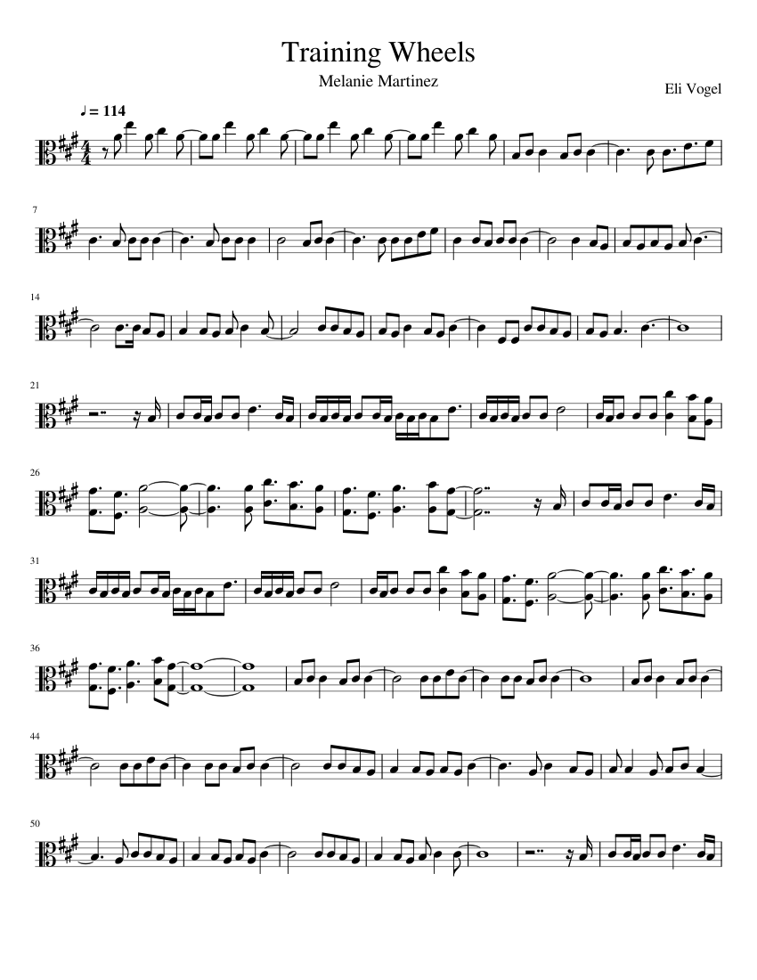 Training Wheels Sheet music for Viola (Solo) | Musescore.com