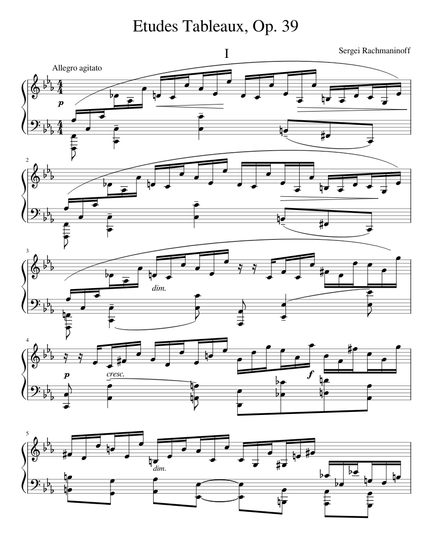 Études-tableaux Op.39