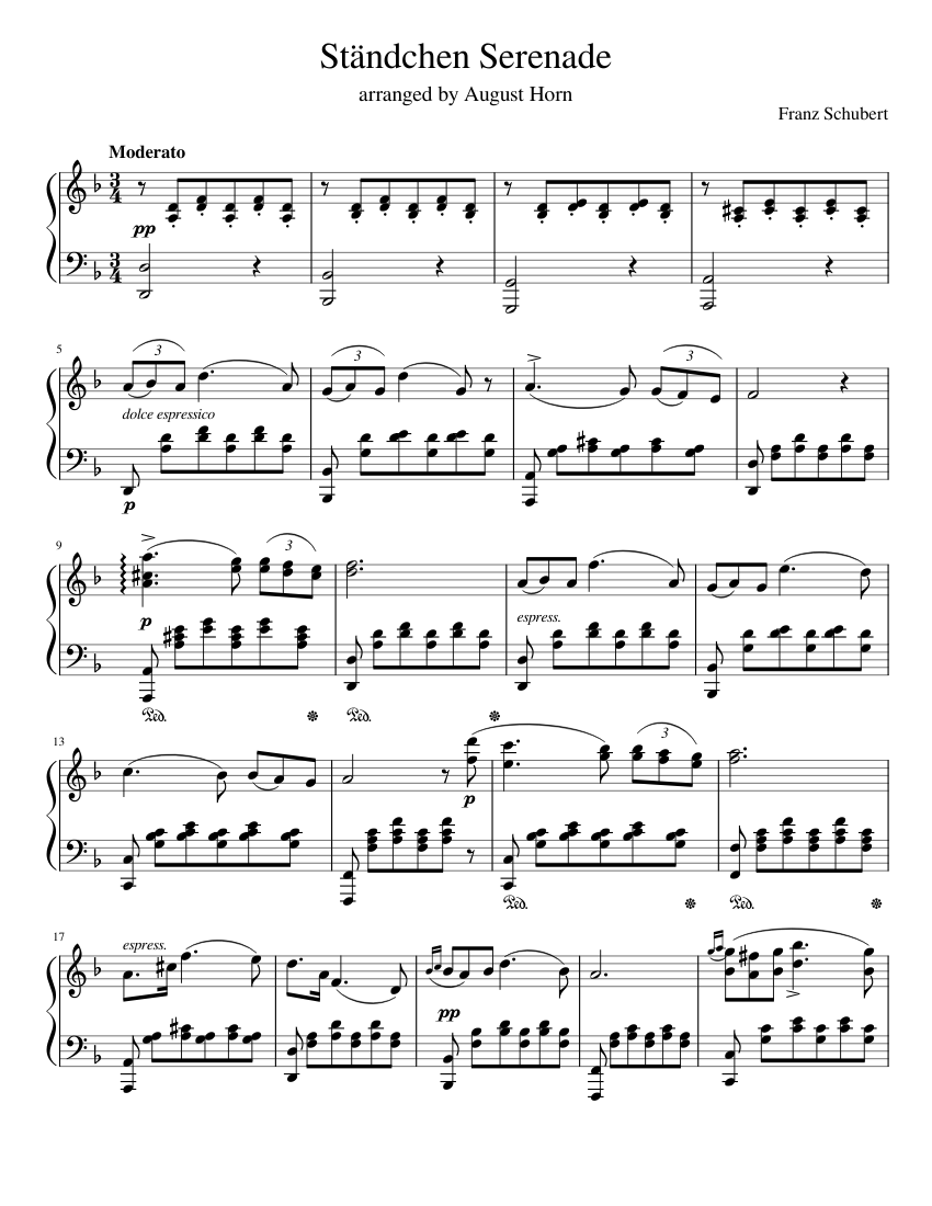 Ständchen Serenade Sheet music for Piano (Solo) | Musescore.com