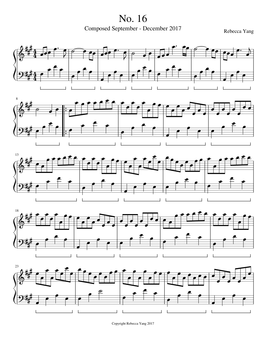 No.16 - Golden Sheet music for Piano (Solo) | Musescore.com