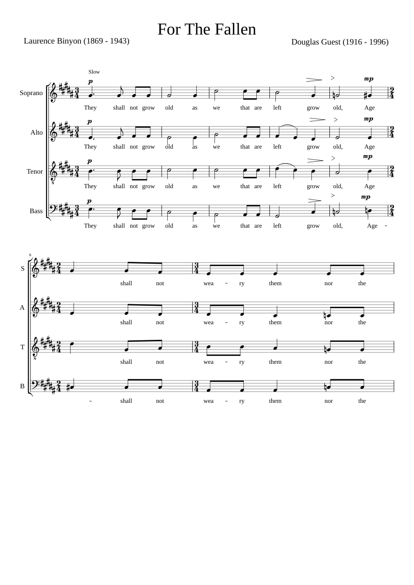 For The Fallen (Alto)