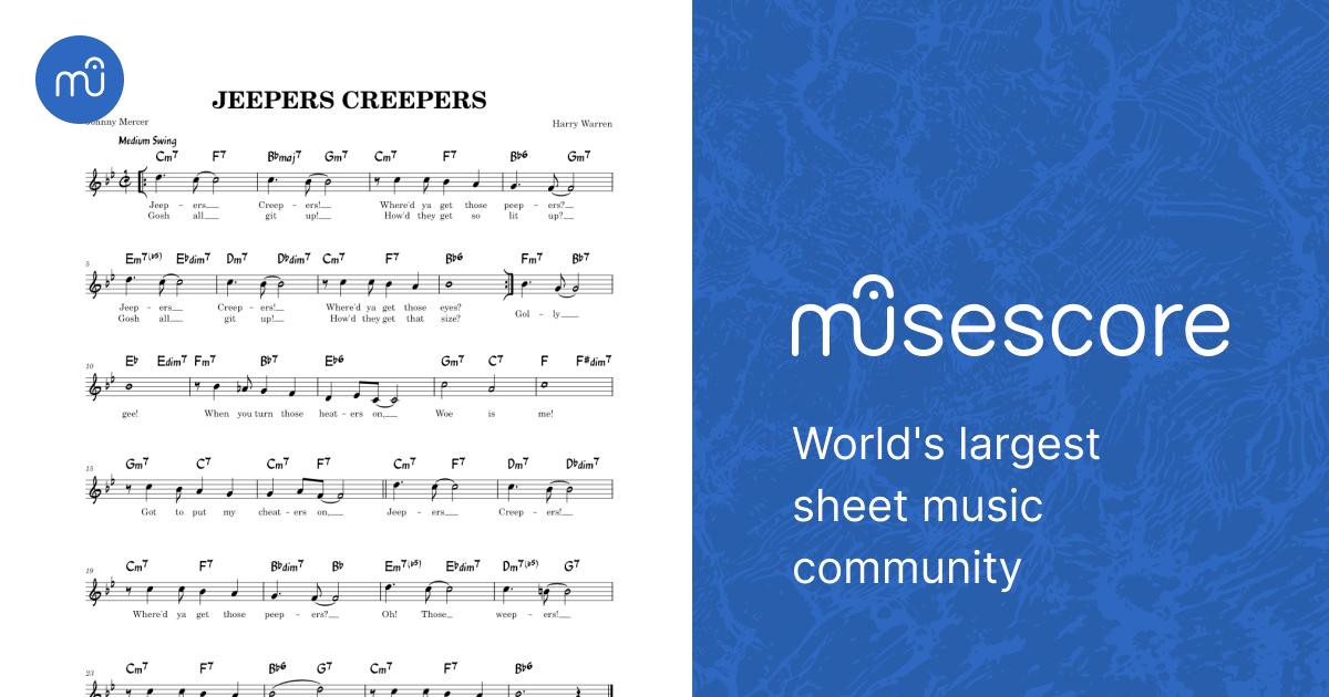 Jeepers Creepers [lead sheet] Harry Warren Sheet music for French