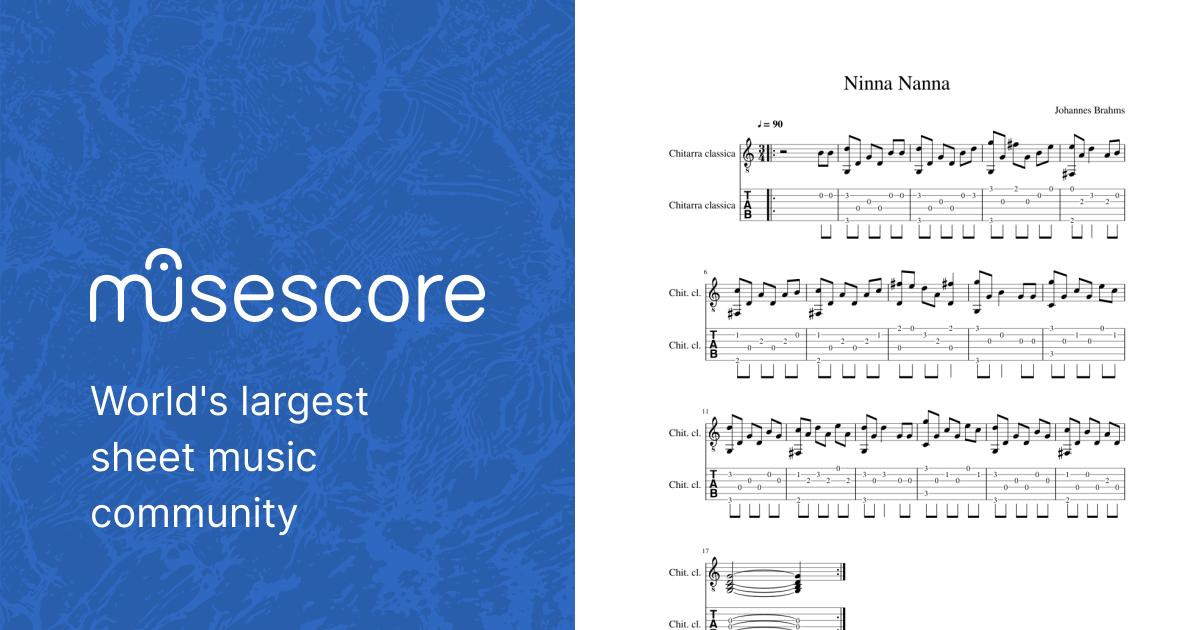 Ninna Nanna Sheet music for Guitar (Mixed Duet) | Musescore.com