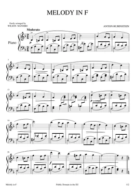 Free Anton Rubinstein sheet music  Download PDF or print on