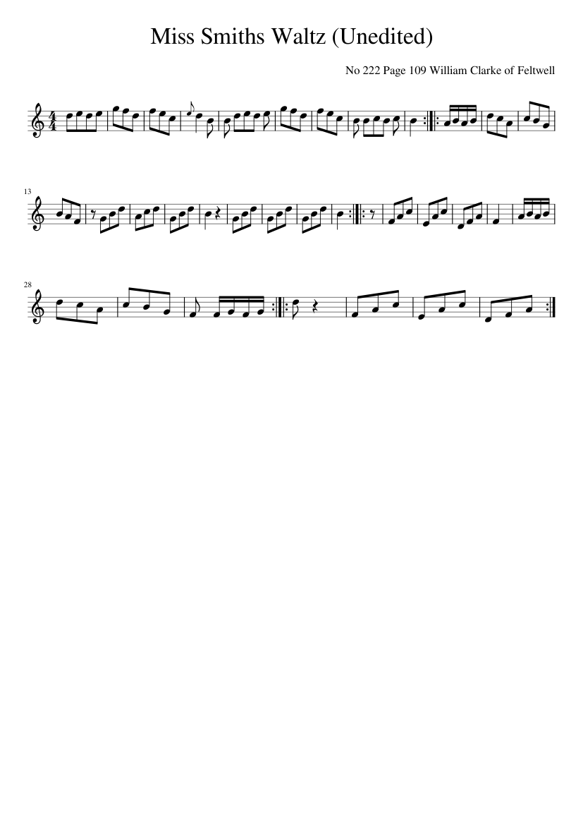 Miss Smiths Waltz (Unedited)