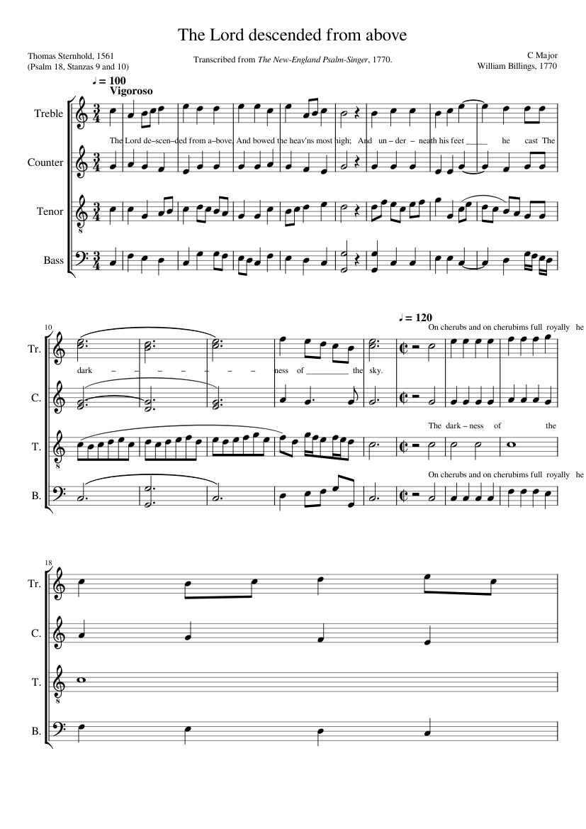 The lord descended from above