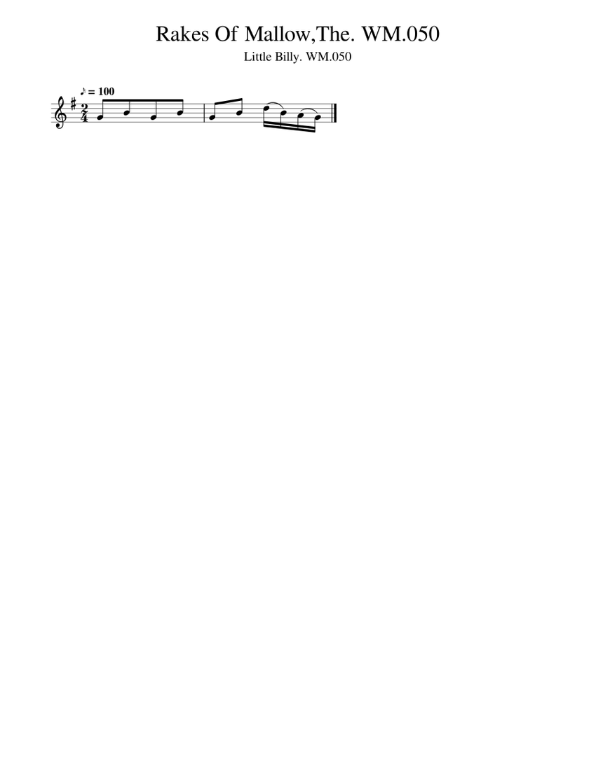 Rakes Of Mallow,The. WM.050 Sheet music for Piano (Solo)