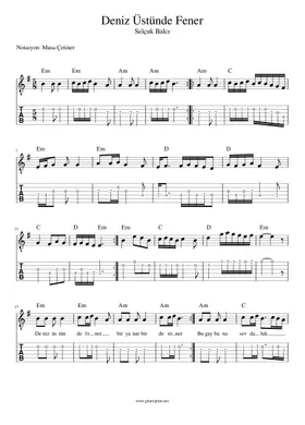 Free Selcuk Balci - Deniz Stnde Fener by Misc Unsigned Bands sheet music |  Download PDF or print on Musescore.com