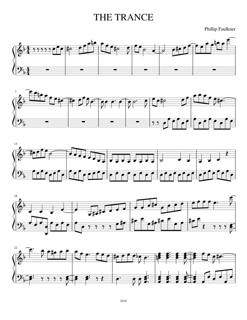 THE TRANCE Sheet music for Piano (Solo) | Musescore.com