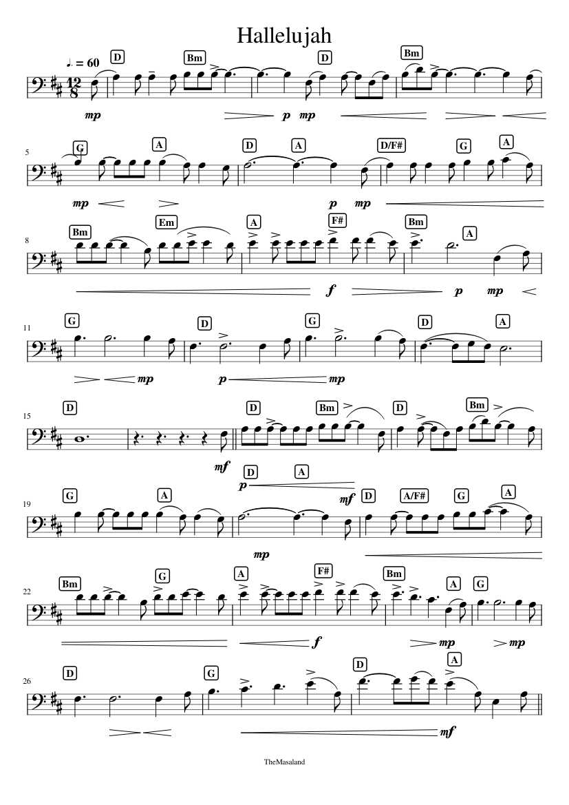 Hallelujah Cello Sheet Music For Cello Solo MuseScore hallelujah-cello-sheet-music-for-cello-solo-musescore