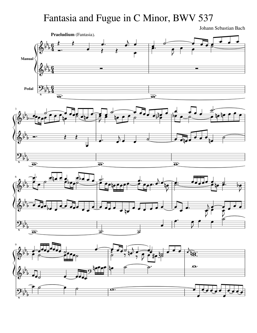 Fantasia and Fugue in C minor BWV 537