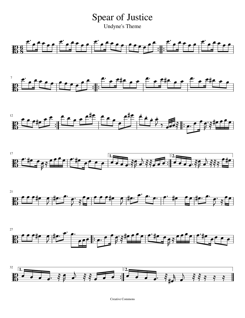 Spear of Justice Sheet music for Viola (Solo) | Musescore.com