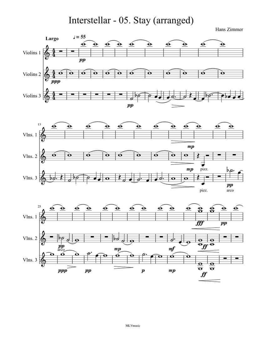 Interstellar 05 Stay Arranged For 3 Violins Sheet Music For Strings Group Mixed Trio Musescore Com These sheet music are mostly traditional celtic music, but some are world music, classical music, or popular music. interstellar 05 stay arranged for 3