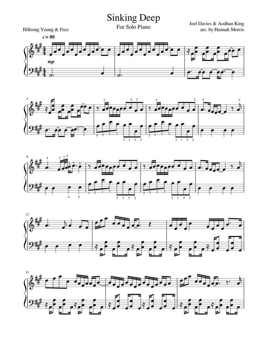 Sinking Deep Sheet music for Piano (Solo) | Musescore.com