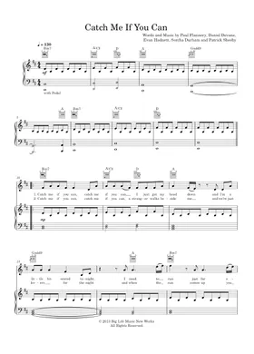 Free Catch Me If You Can By Walking On Cars Sheet Music | Download.