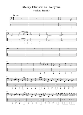Free Merry Christmas Everyone by Shakin' Stevens sheet music | Download PDF  or print on Musescore.com