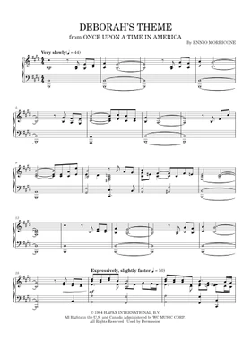 Free Deborah's Theme (Once Upon a Time in America) by Ennio Morricone sheet  music | Download PDF or print on Musescore.com