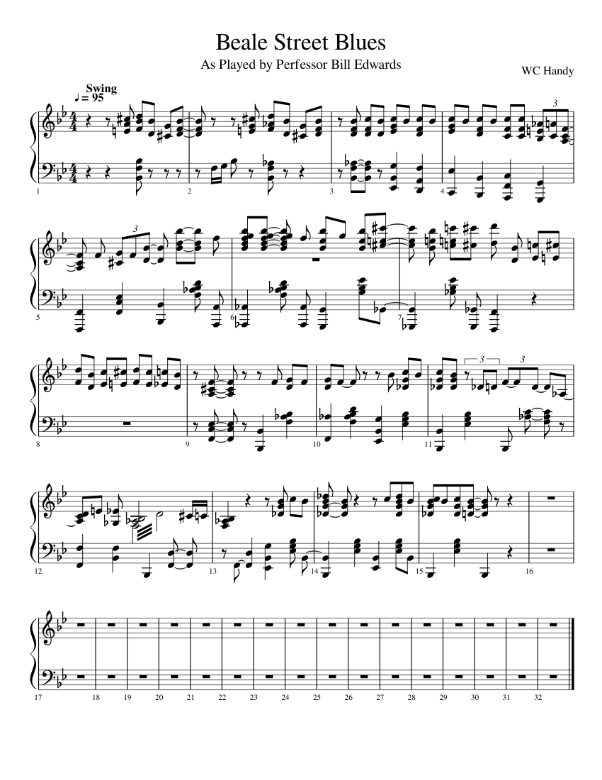 Beale Street Blues Sheet music for Piano (Solo) | Musescore.com