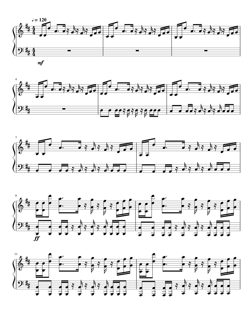 symphony in d major Sheet music for Piano (Solo) | Musescore.com