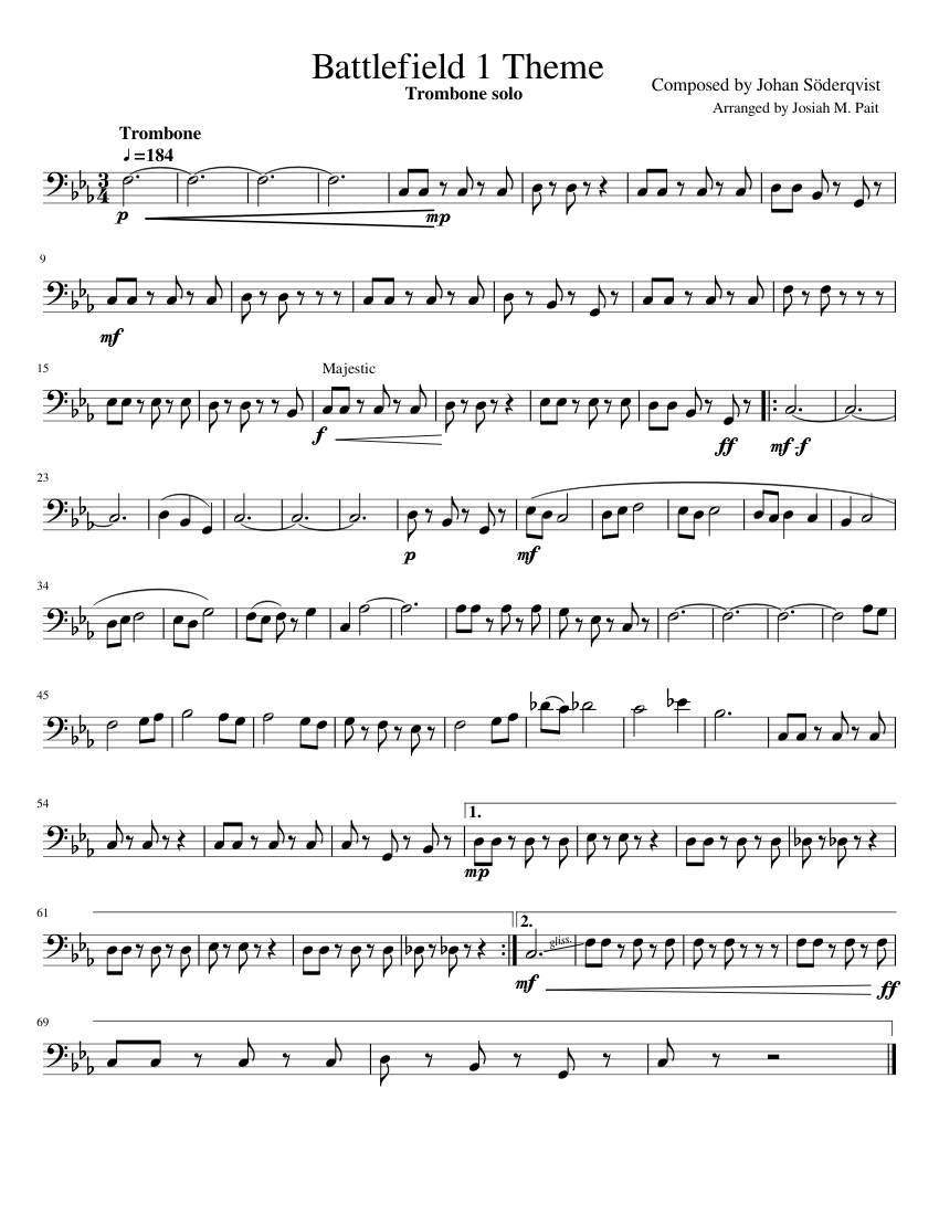 Battlefield Theme Sheet music for Piano (Solo) | Musescore.com