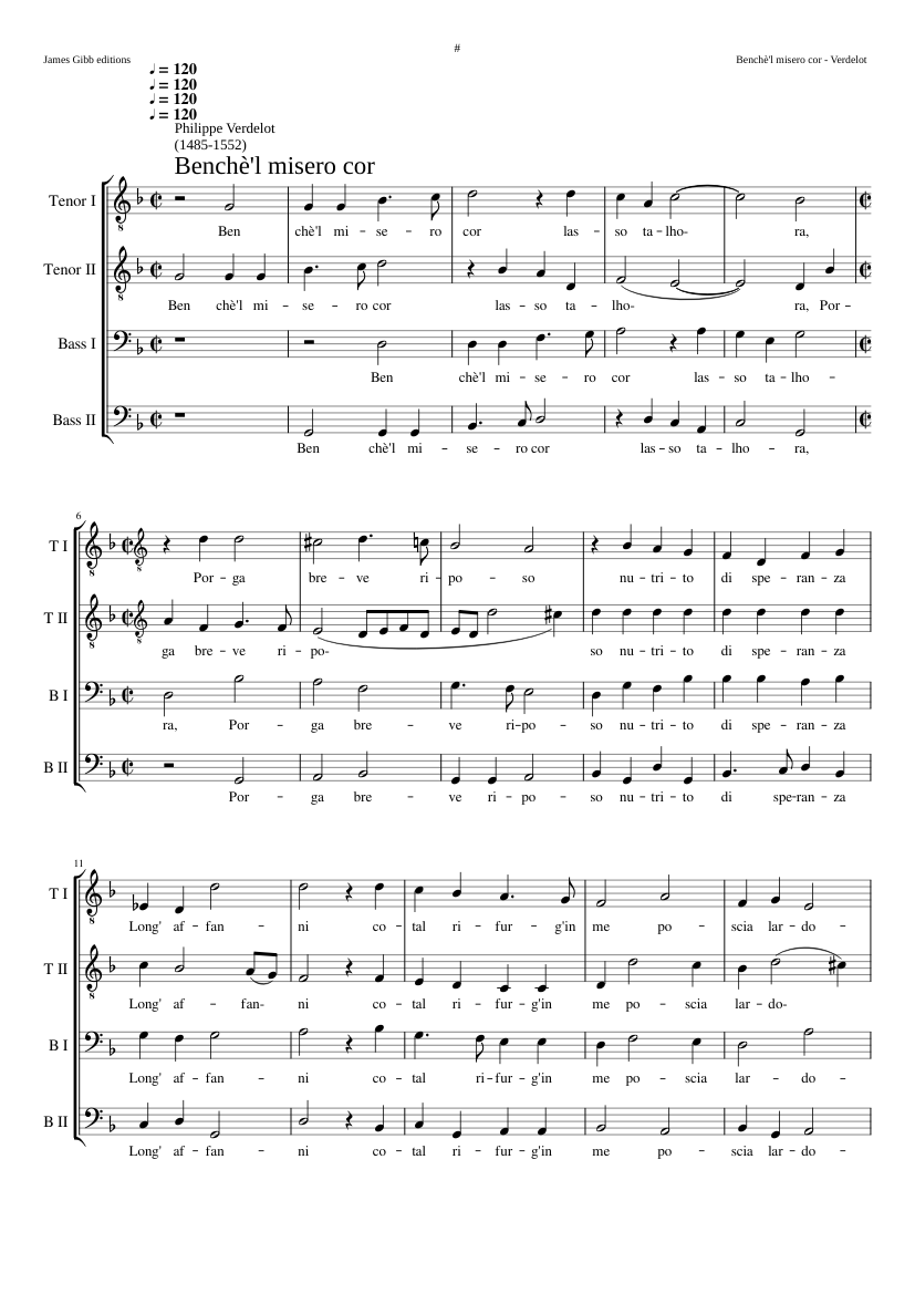 Benchè'l misero cor