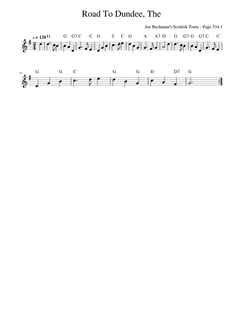 The Road To Dundee Sheet music for Piano (Solo) Easy | Musescore.com