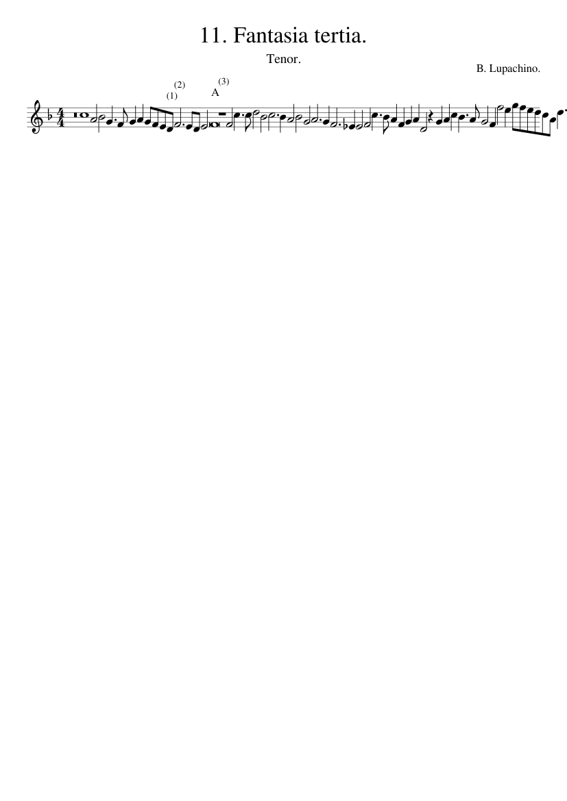 11. Fantasia tertia.